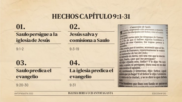 Evangelismo en el Libro de los Hechos: Capítulo 9 – Iglesia Berea ...